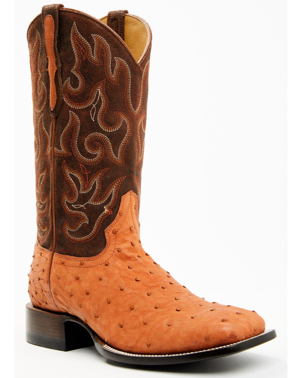 Cody James - Men's Exotic Full Quill Ostrich Western Boots - Broad Square Toe | Tan