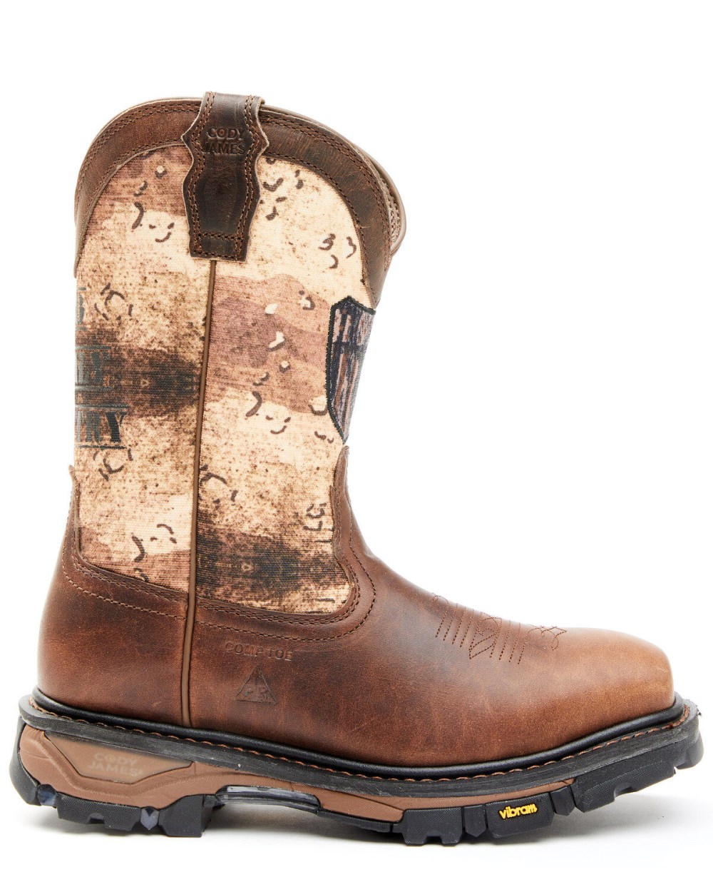 Cody James - Men's Camo Flag Decimator Work Boot - Composite Toe | Brown