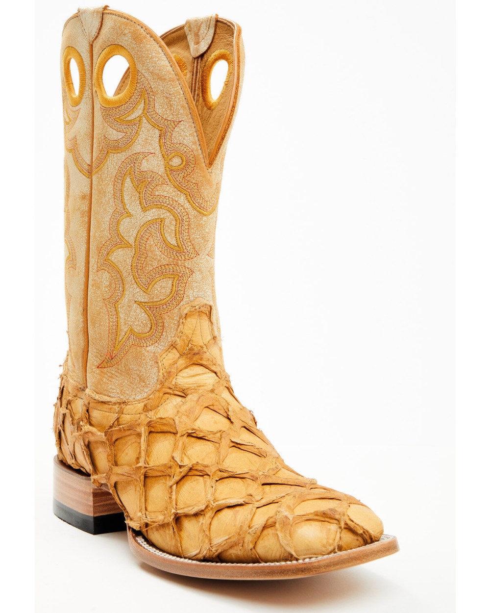 Cody James - Men's Exotic Pirarucu Western Boots - Broad Square Toe | Yellow