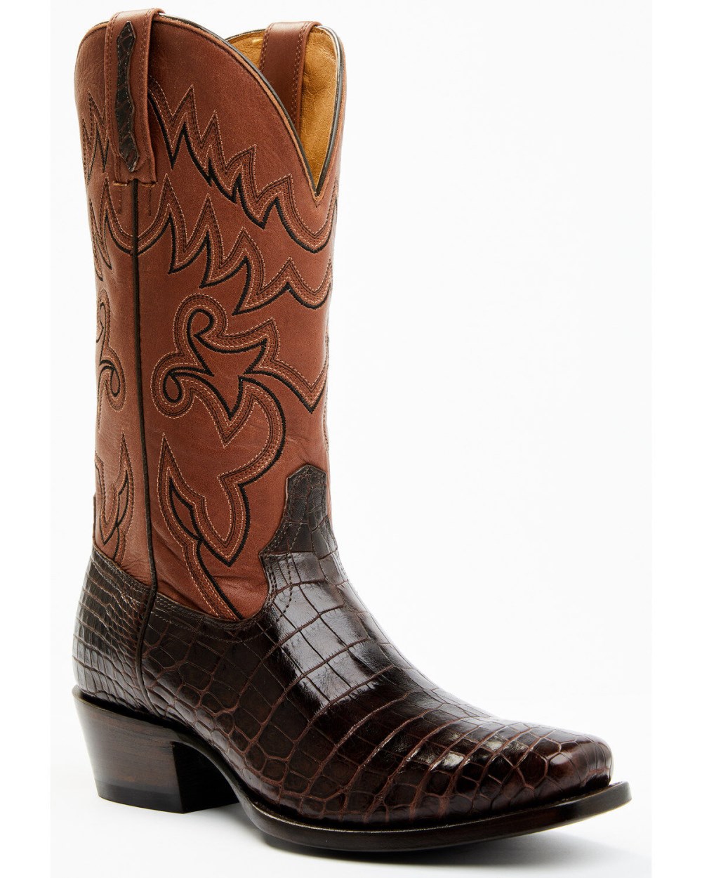 Cody James - Men's Exotic Alligator Western Boots - Square Toe | Chocolate