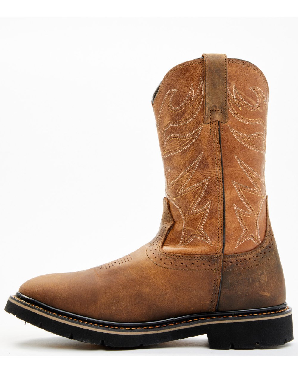 Cody James - Men's Mustang Pull-On Waterproof Work Boots - Soft Toe | Tan
