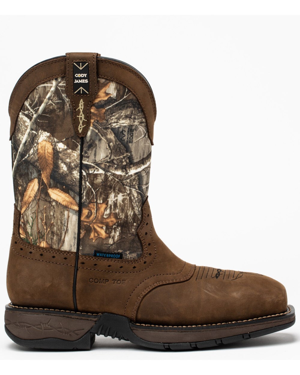 Cody James - Men's Xero Gravity Lite Camo Western Work Boots - Composite Toe | Brown