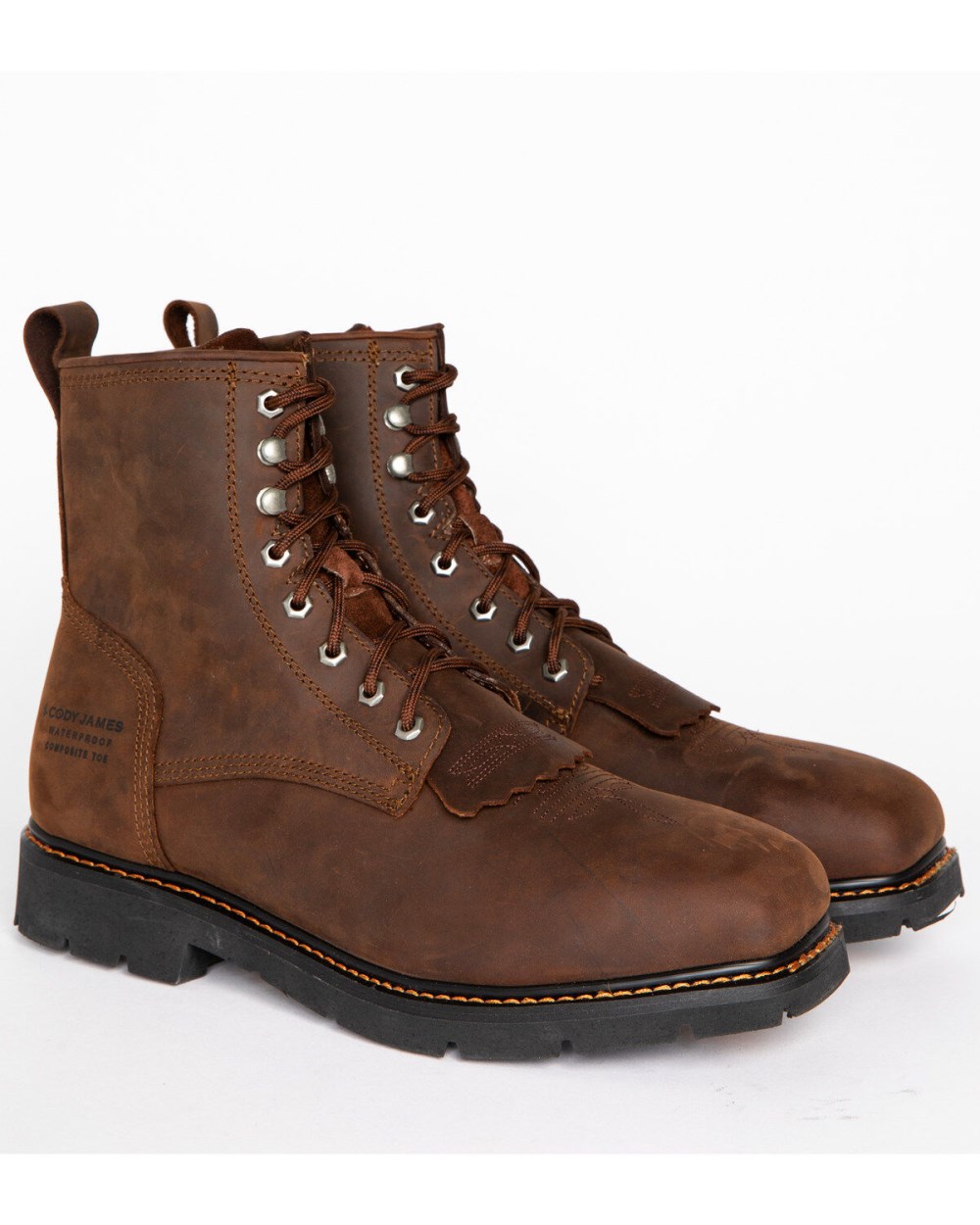Cody James - Men's Composite Square Toe Waterproof Work Boots | Brown