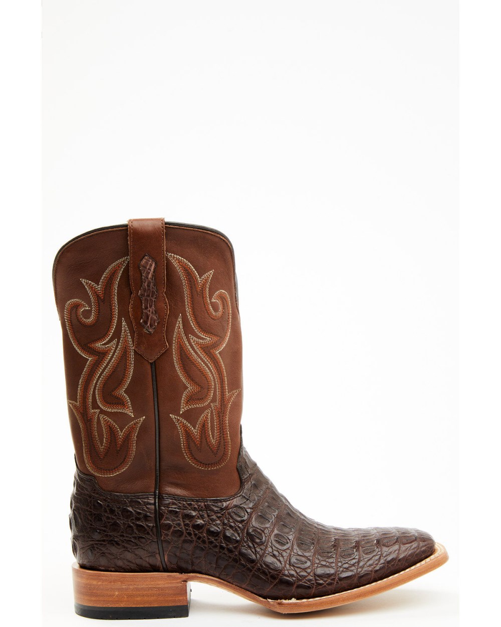 Cody James - Men's Exotic Caiman Western Boots - Broad Square Toe | Brown