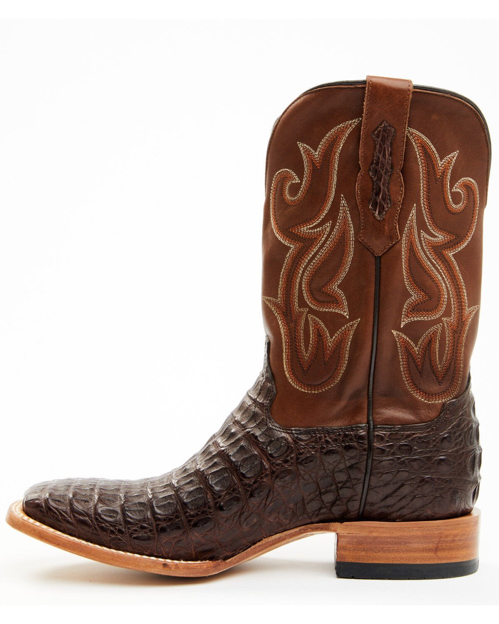 Cody James - Men's Exotic Caiman Western Boots - Broad Square Toe | Brown
