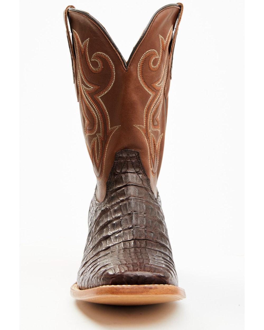 Cody James - Men's Exotic Caiman Western Boots - Broad Square Toe | Brown