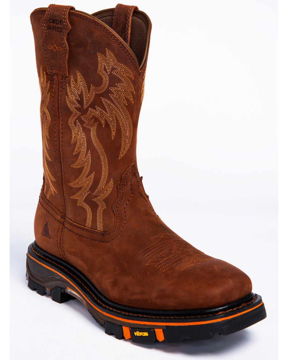 Cody James - Men's 11" Decimator Western Work Boots - Soft Toe | Brown