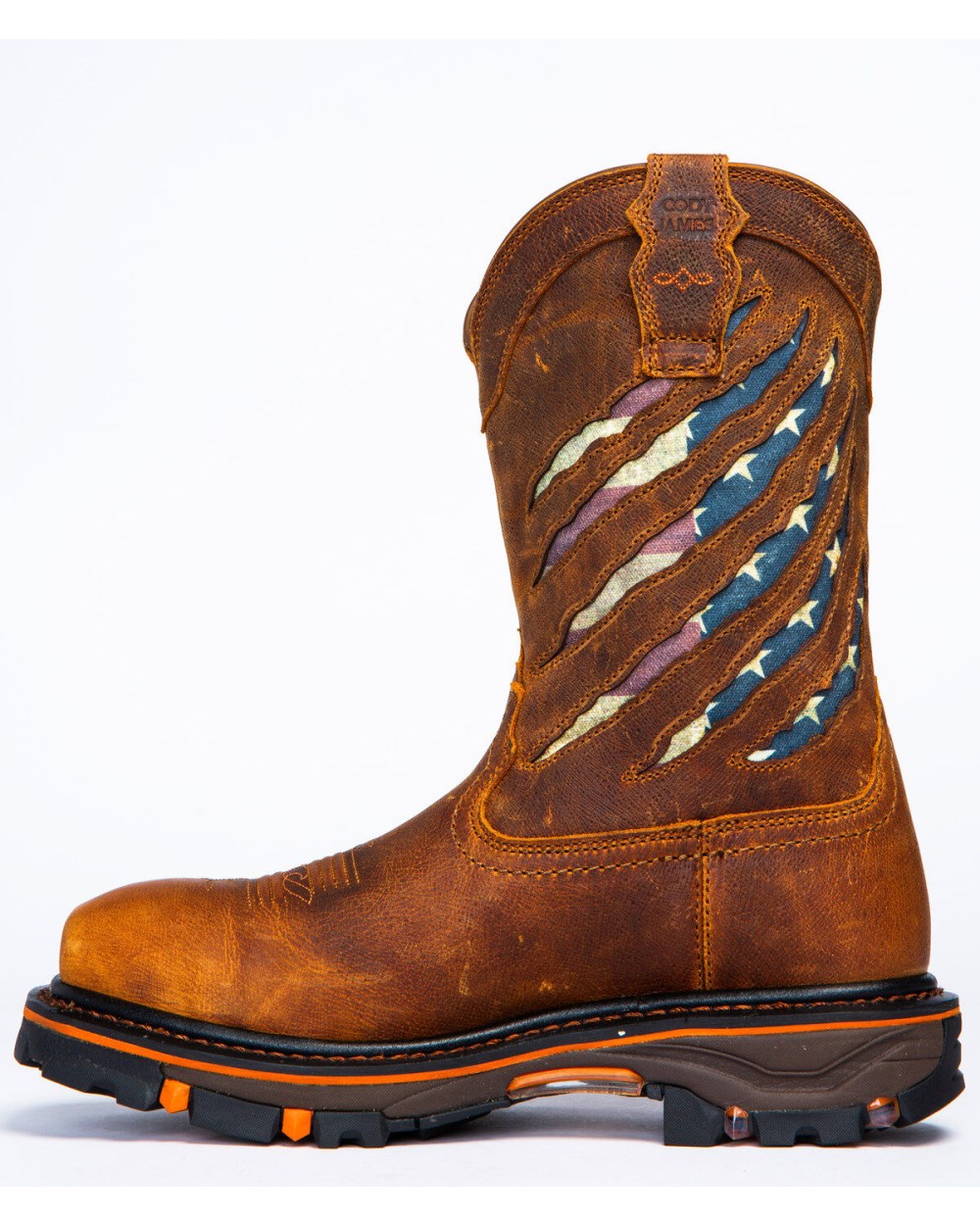 Cody James - Men's Flag Western Work Boots - Nano Composite Toe | Brown