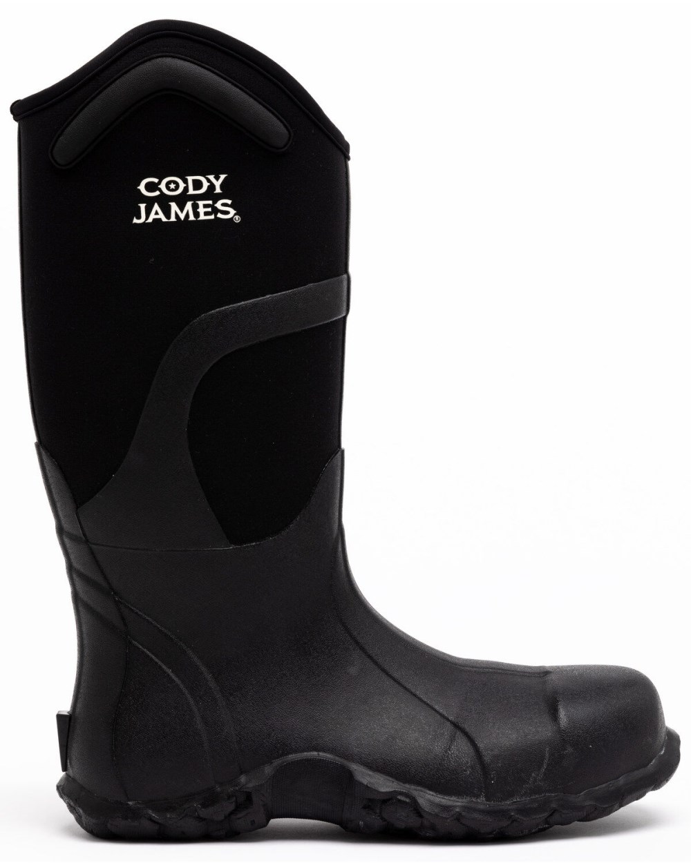 Cody James - Men's Rubber Waterproof Work Boots - Composite Toe | Black