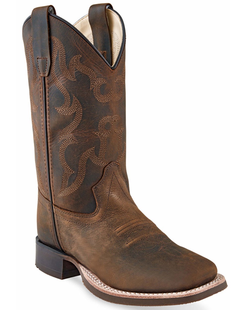 Cody James - Boys' Nash Distressed Western Boots - Broad Square Toe | Brown