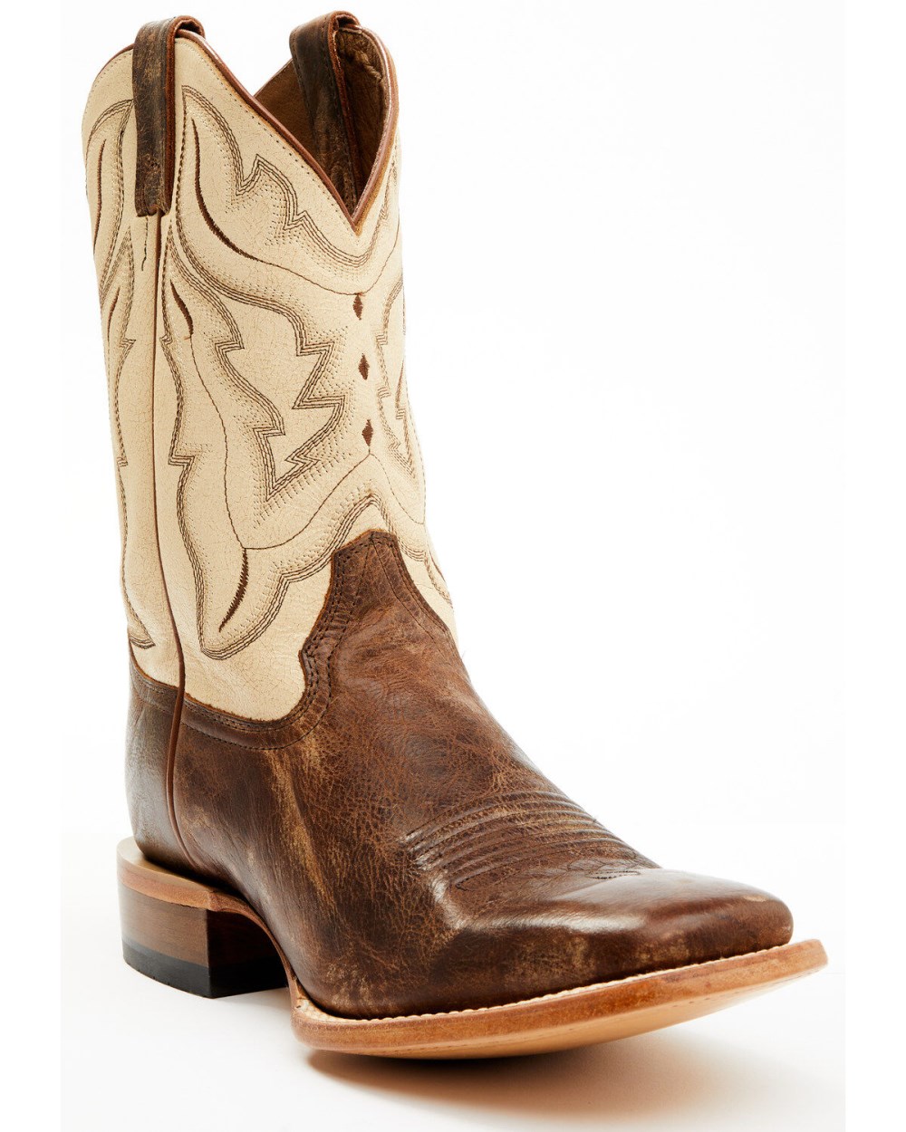 Cody James - Men's Bone Western Boots - Broad Square Toe | Ivory