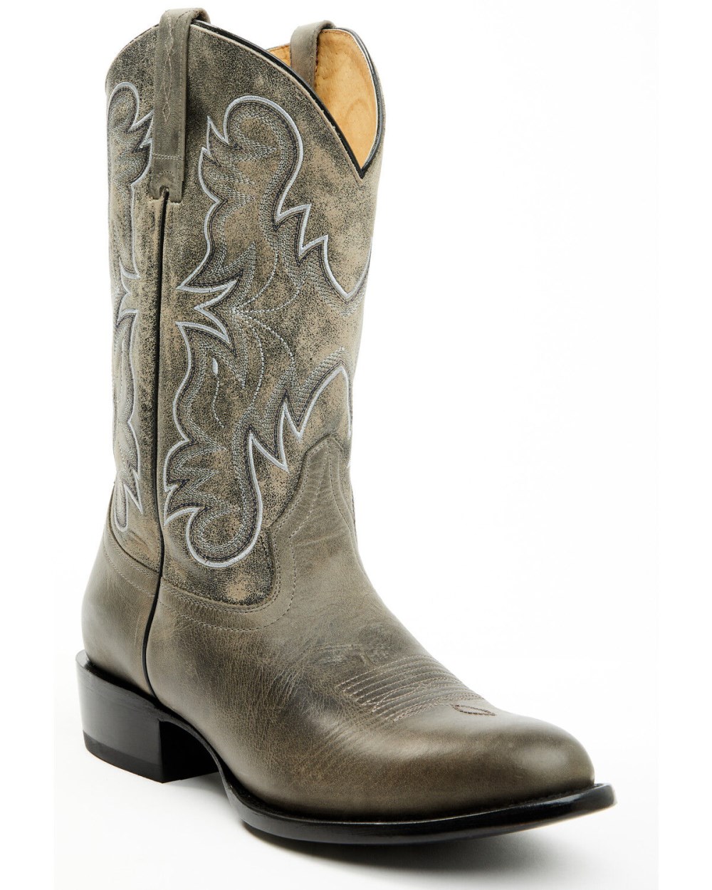Cody James - Men's Alton Western Boots - Round Toe | Charcoal - Click Image to Close