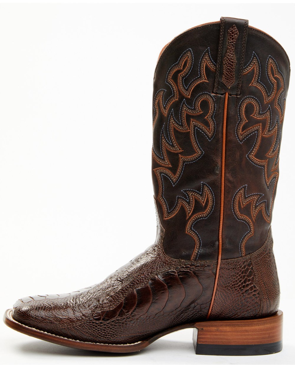 Cody James - Men's Antique Cafe Ostrich Leg Exotic Western Boots - Broad Square Toe | Brown