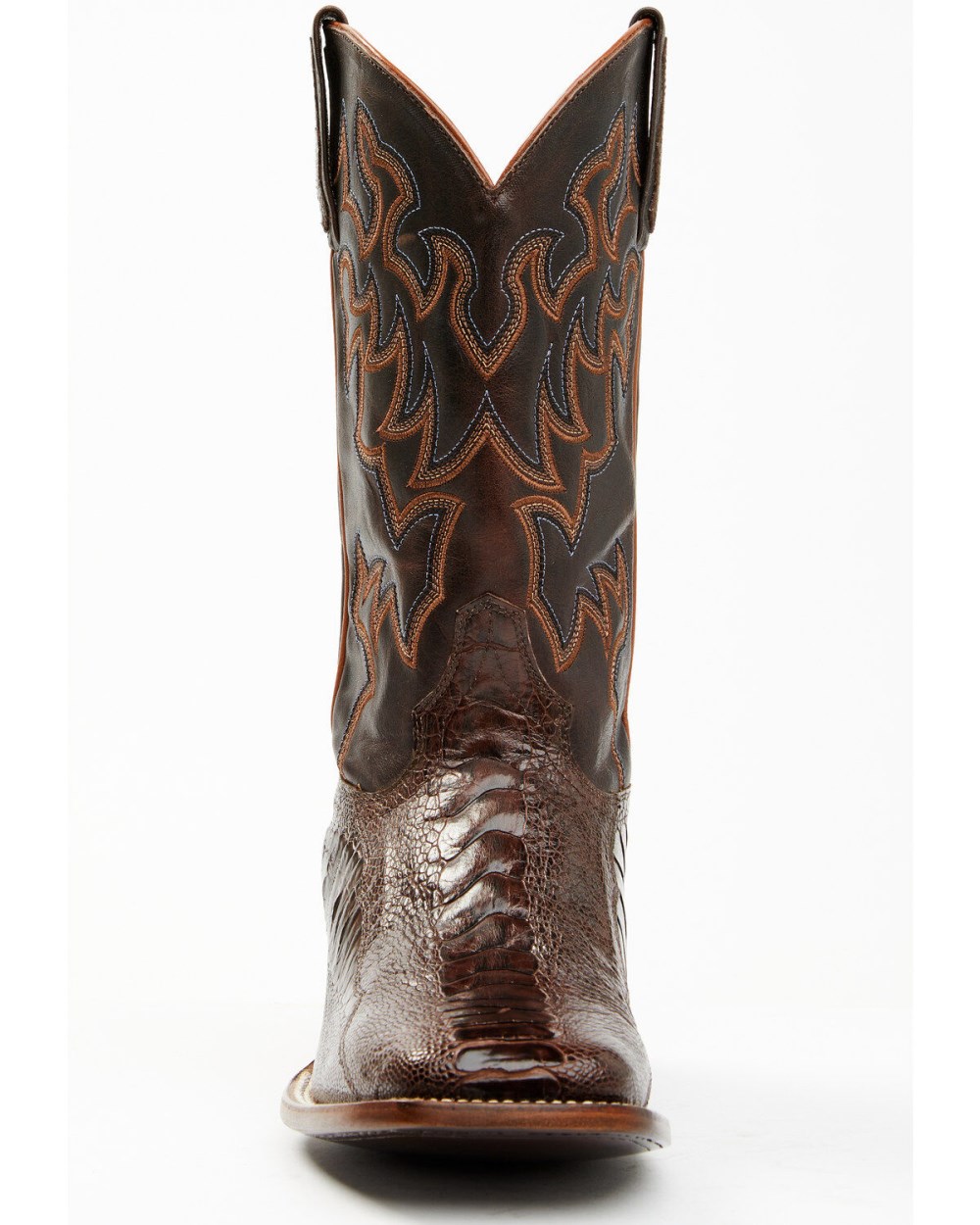Cody James - Men's Antique Cafe Ostrich Leg Exotic Western Boots - Broad Square Toe | Brown