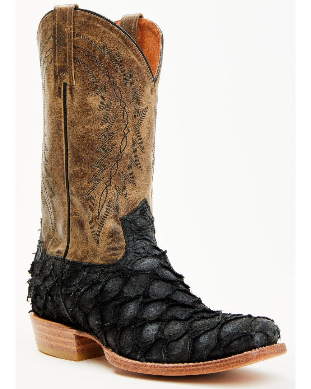 Cody James - Men's Vaqueras Exotic Pirarucu Western Boots - Square Toe | Black