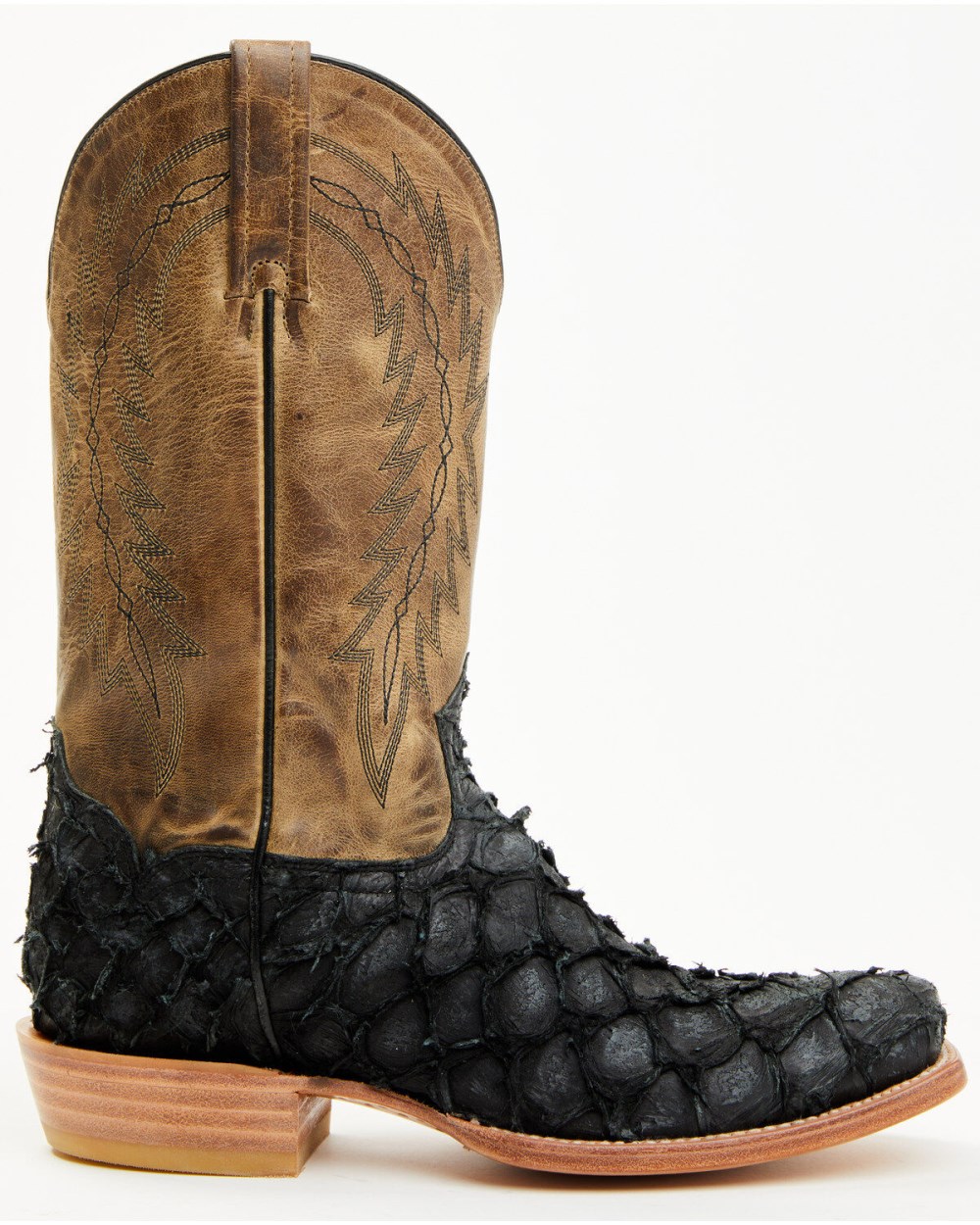 Cody James - Men's Vaqueras Exotic Pirarucu Western Boots - Square Toe | Black