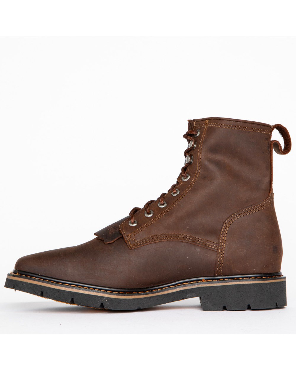 Cody James - Men's Mustang Lace-Up Kiltie Work Boots - Soft Toe | Brown