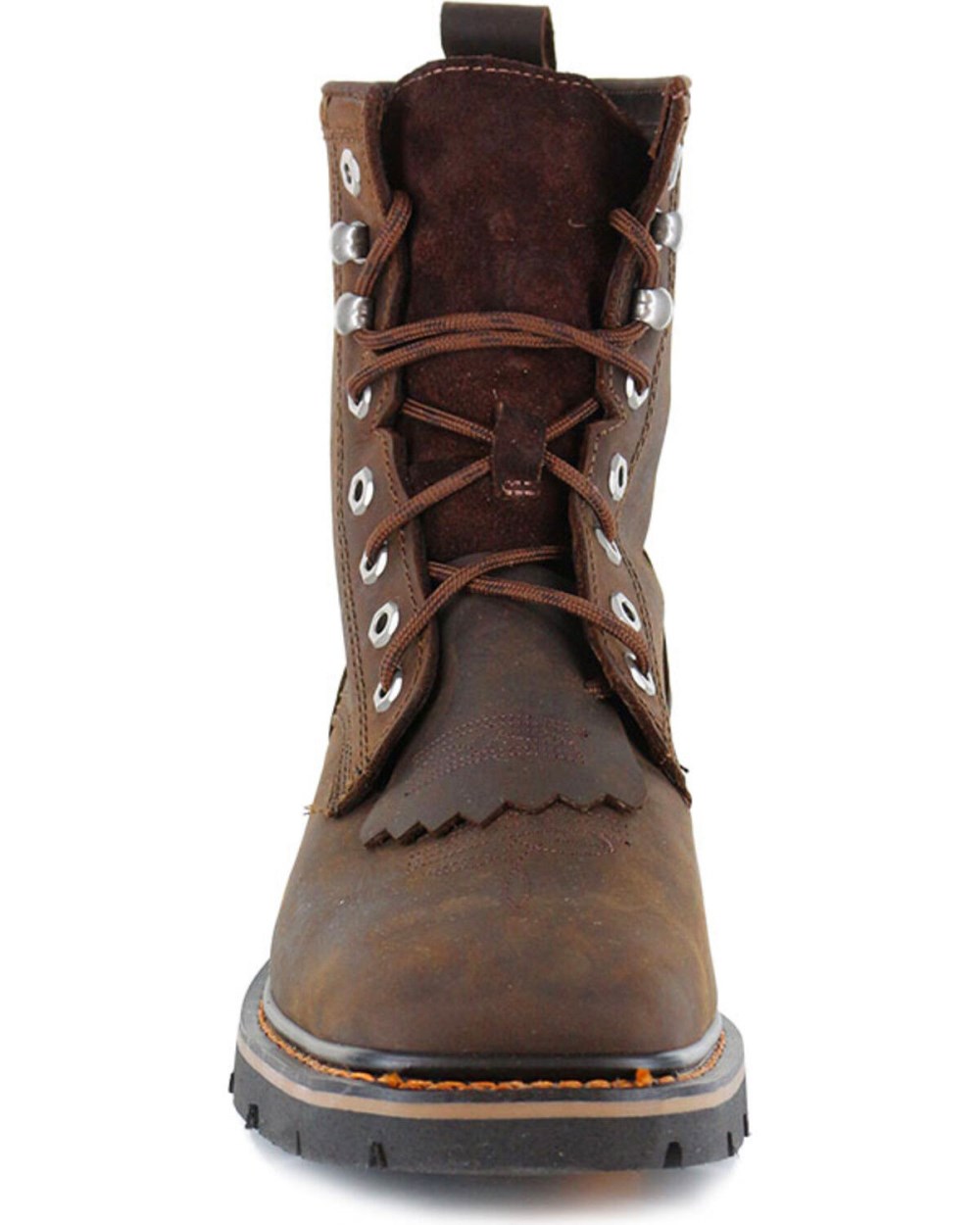 Cody James - Men's Mustang Lace-Up Kiltie Work Boots - Soft Toe | Brown