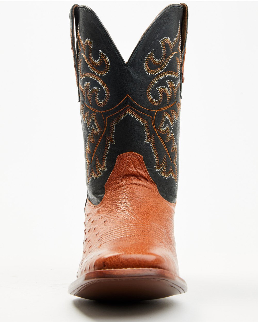 Cody James - Men's Exotic Ostrich Western Boots - Broad Square Toe | Cognac