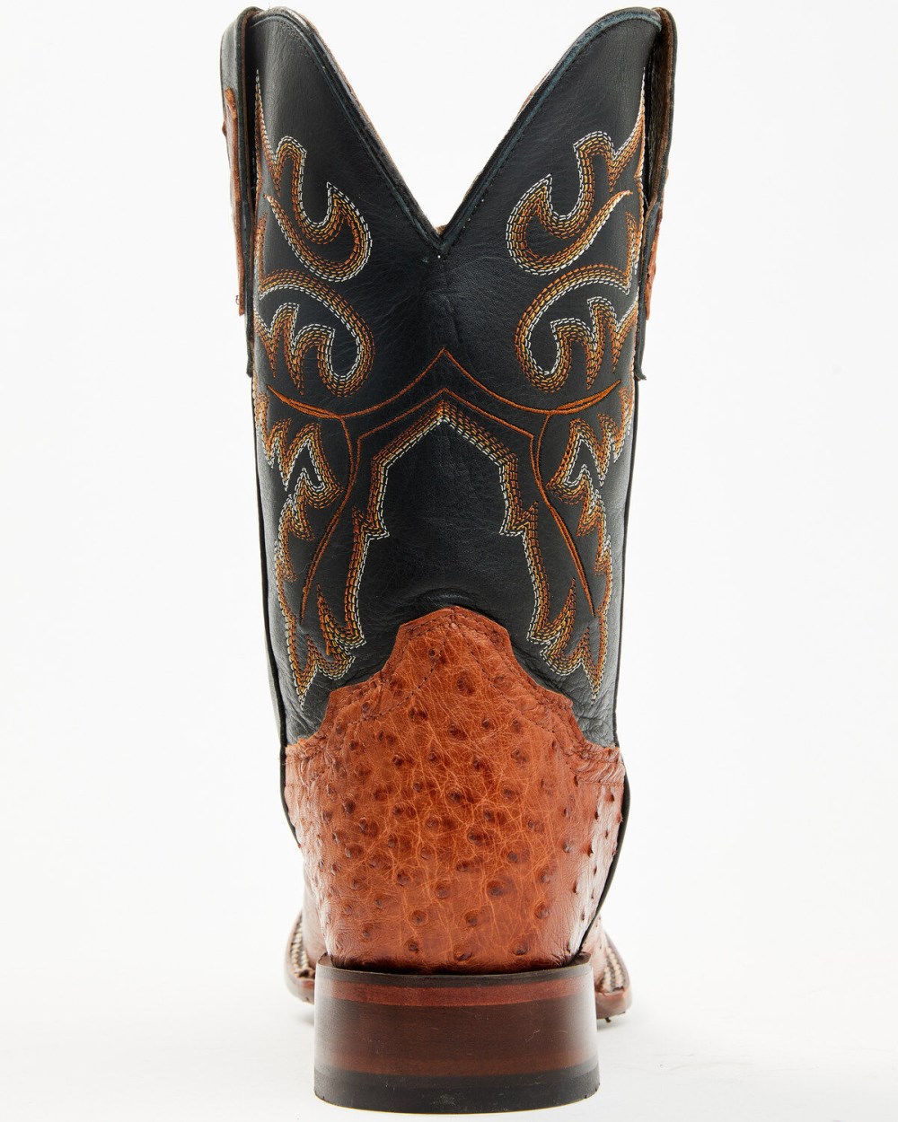 Cody James - Men's Exotic Ostrich Western Boots - Broad Square Toe | Cognac