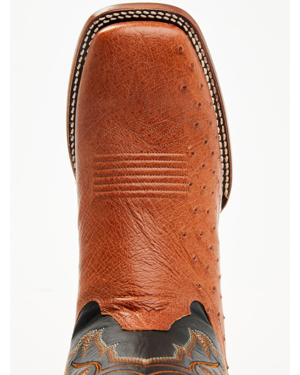 Cody James - Men's Exotic Ostrich Western Boots - Broad Square Toe | Cognac