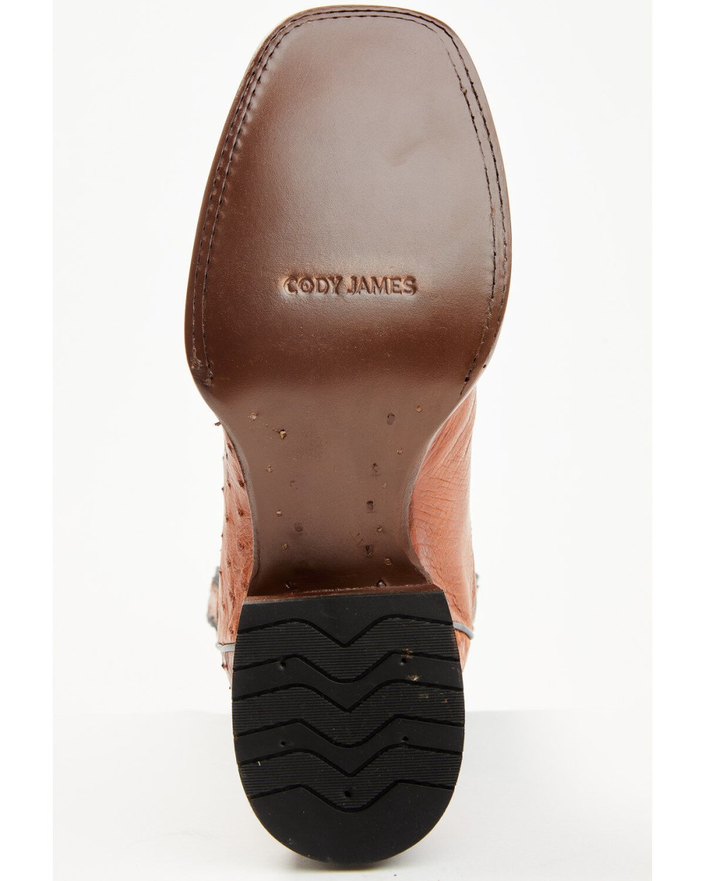 Cody James - Men's Exotic Ostrich Western Boots - Broad Square Toe | Cognac