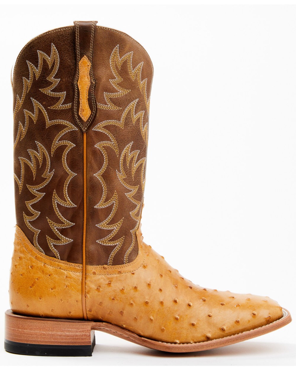 Cody James - Men's Full-Quill Ostrich Exotic Western Boots - Broad Square Toe | Brown