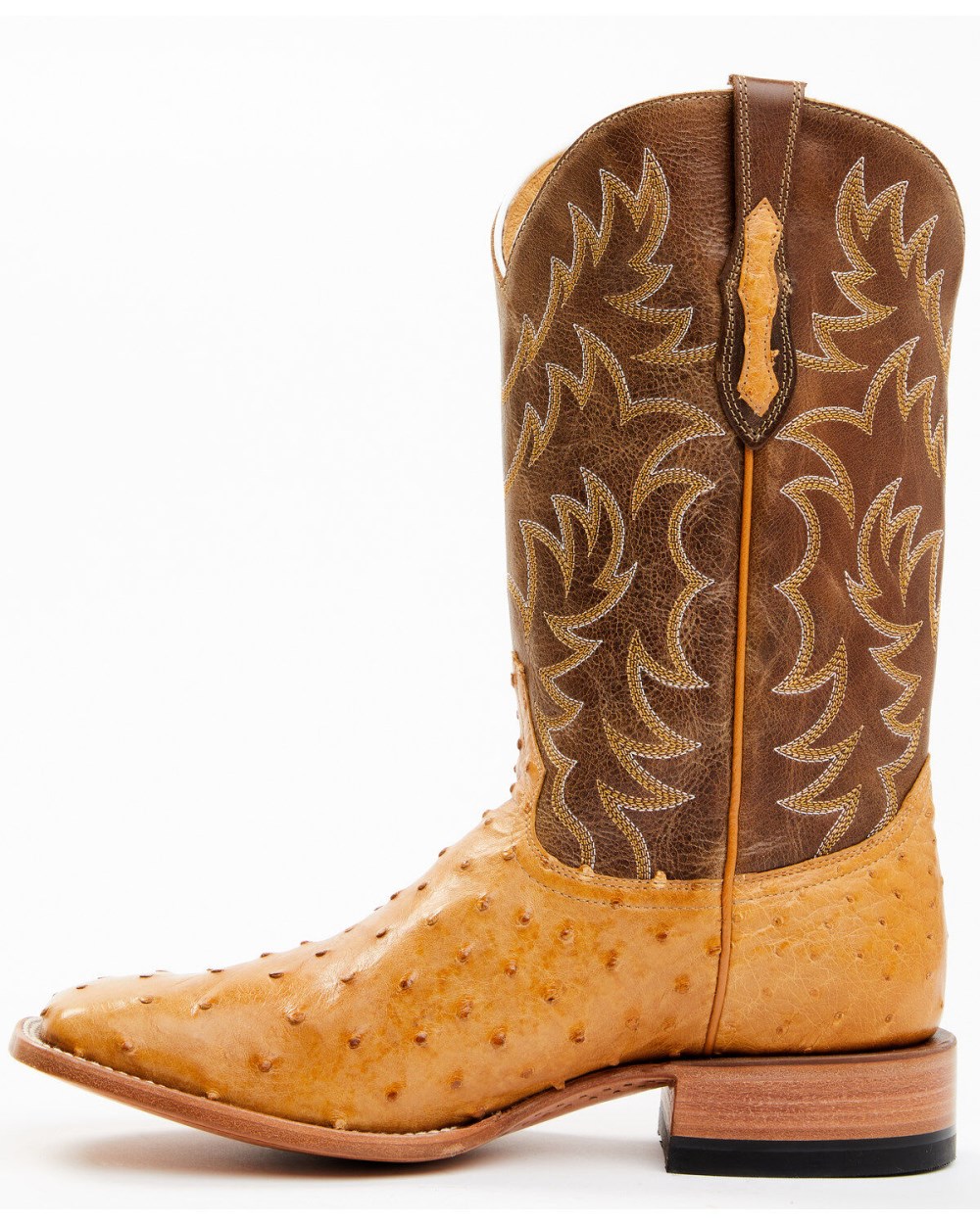 Cody James - Men's Full-Quill Ostrich Exotic Western Boots - Broad Square Toe | Brown