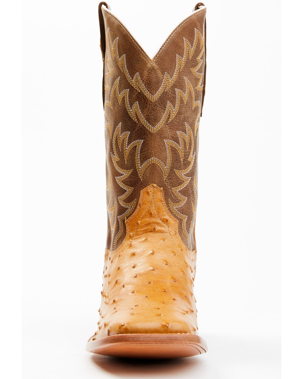 Cody James - Men's Full-Quill Ostrich Exotic Western Boots - Broad Square Toe | Brown