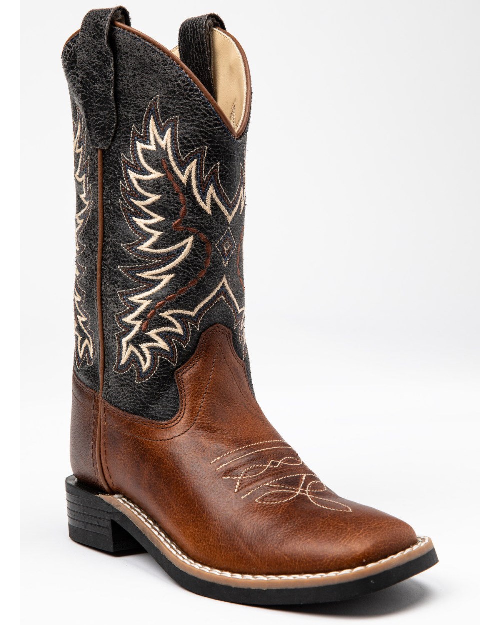 Cody James - Boys' Ryder Western Boots - Square Toe | Brown/blue