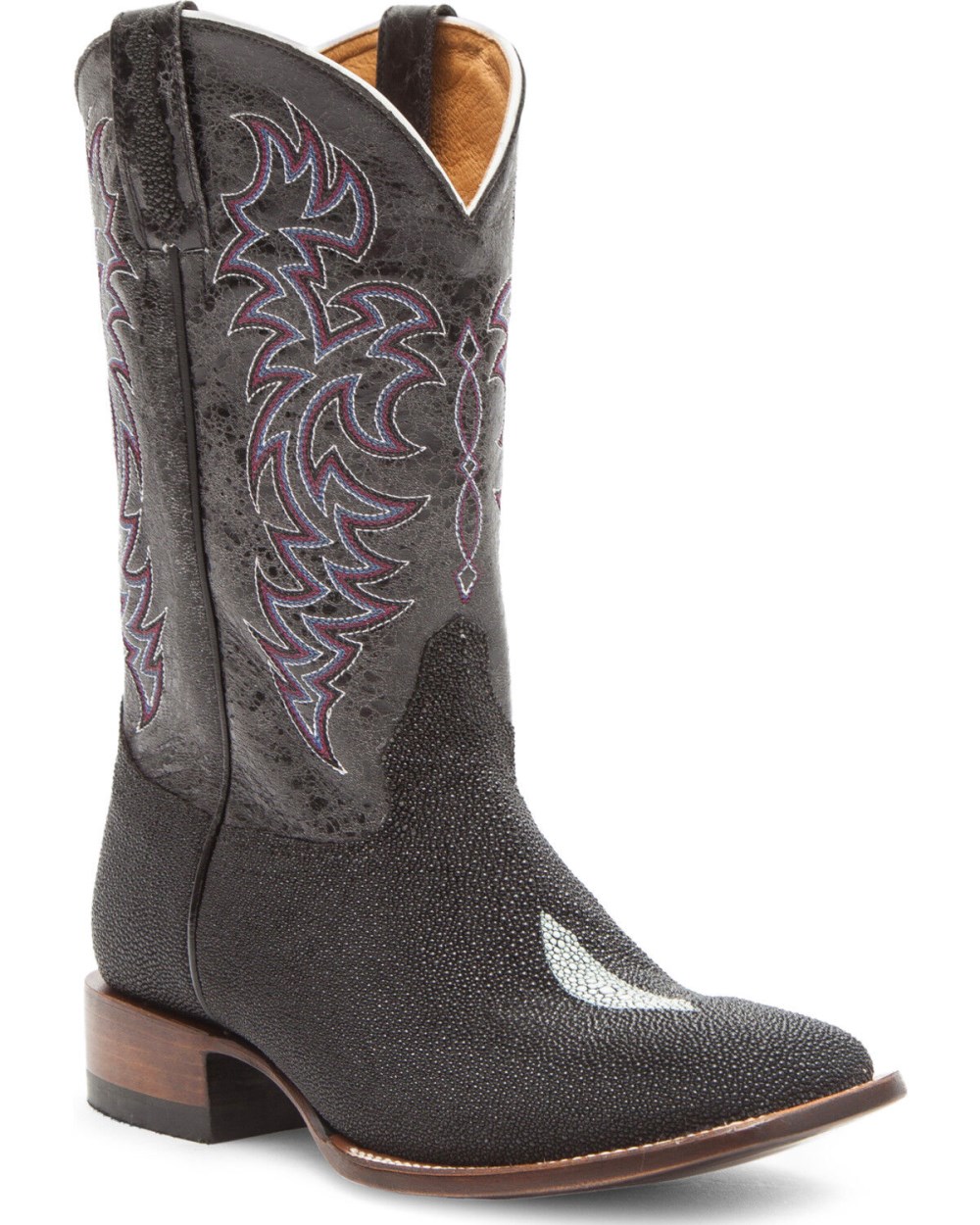 Cody James - Men's Exotic Stingray Western Boots - Broad Square Toe | Black