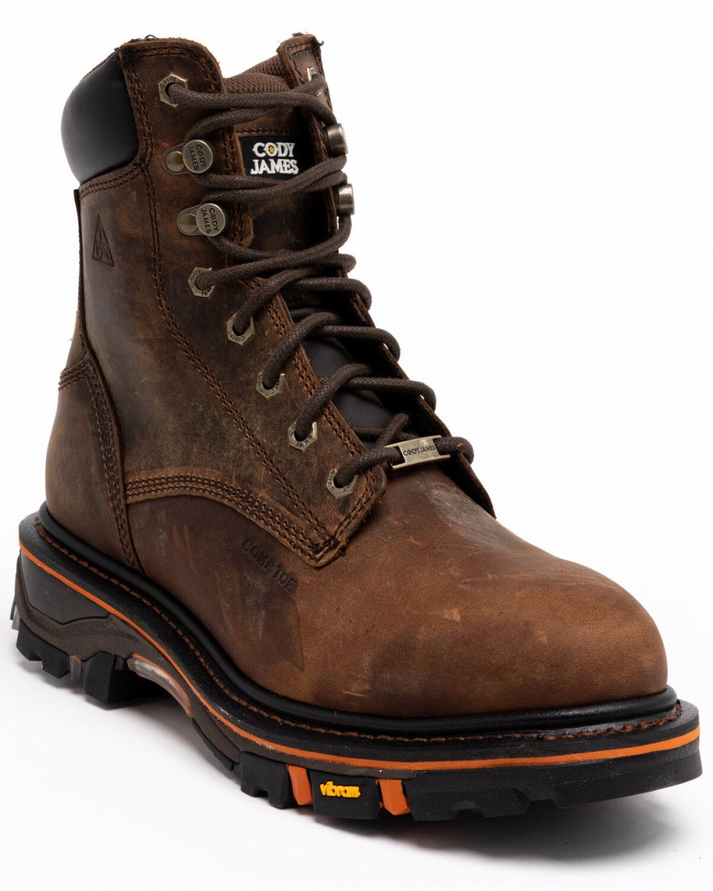 Cody James - Men's 8" Decimator Work Boots - Nano Composite Toe | Brown