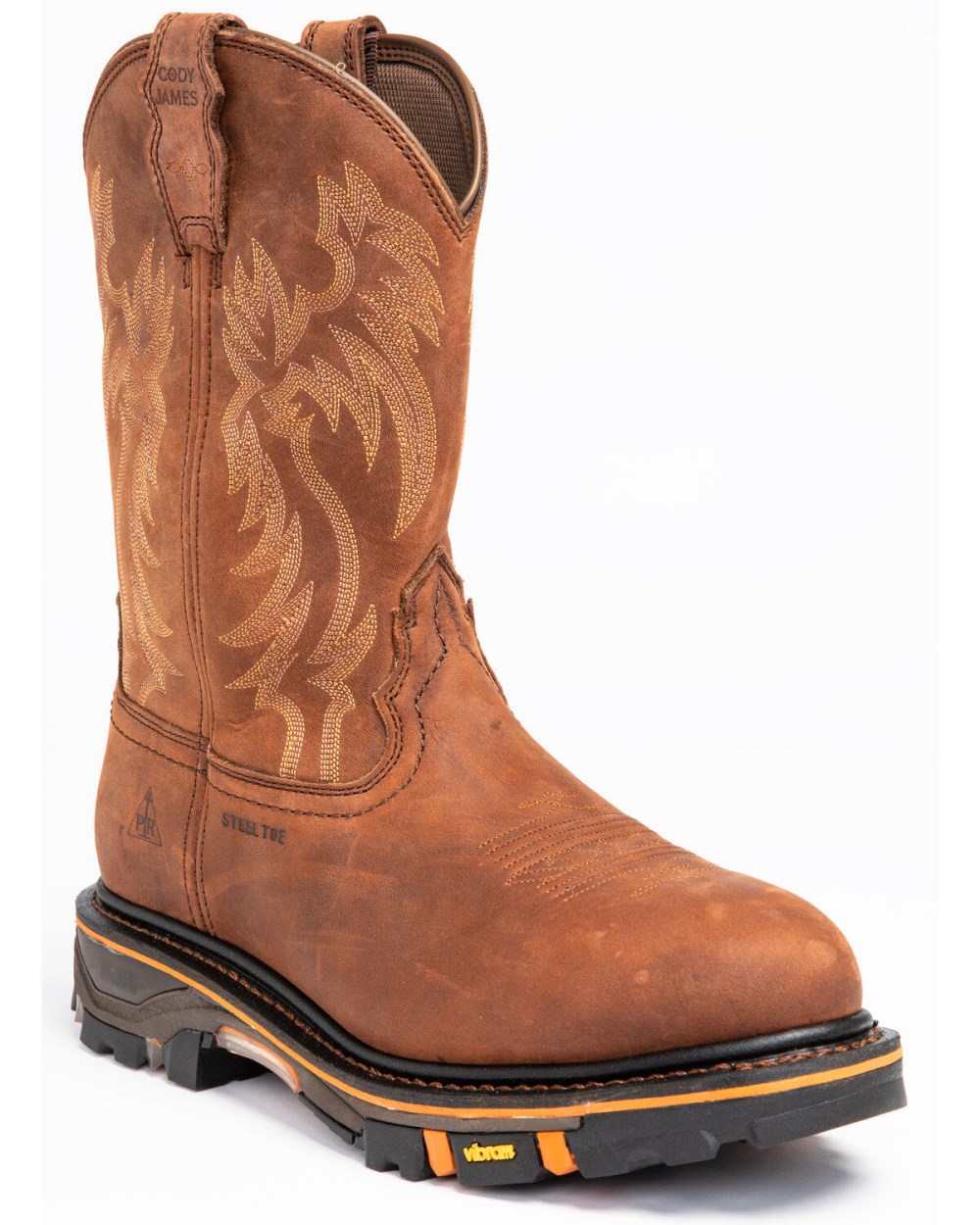 Cody James - Men's Waterproof Decimator Western Work Boots - Steel Toe | Brown