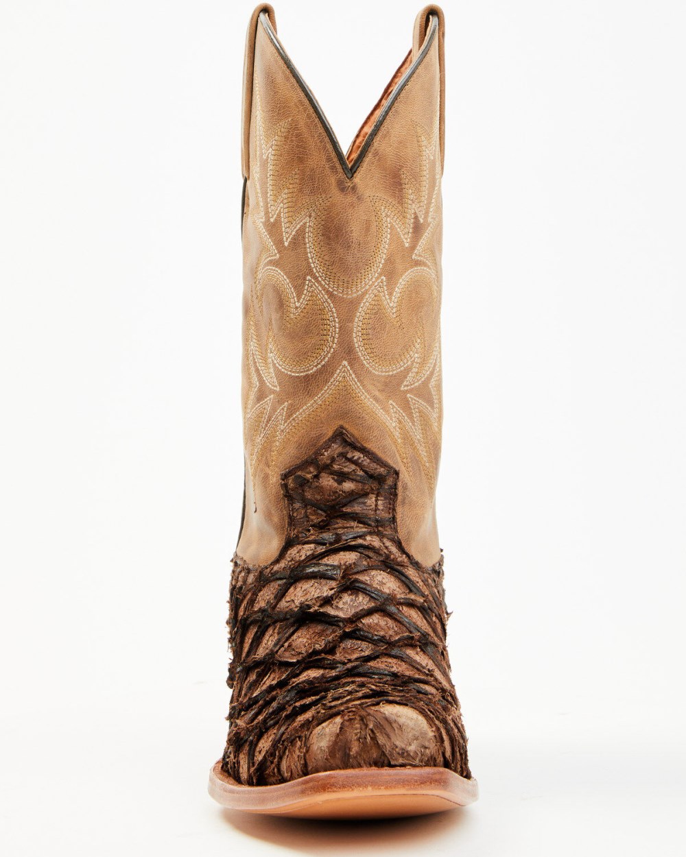 Cody James - Men's Vaqueras Exotic Pirarucu Western Boots - Square Toe | Sand