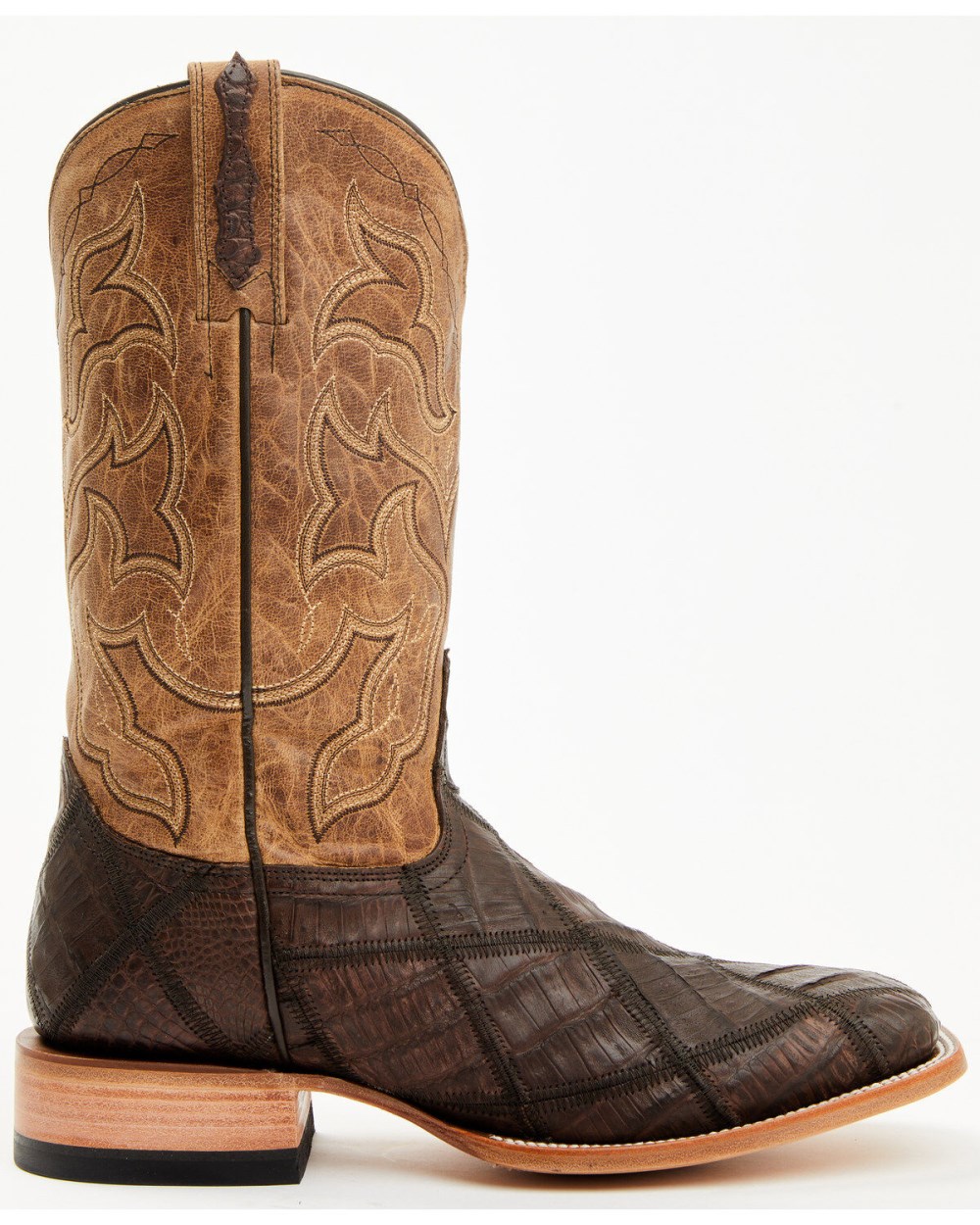 Cody James - Men's Exotic Caiman Western Boots - Broad Square Toe | Brown