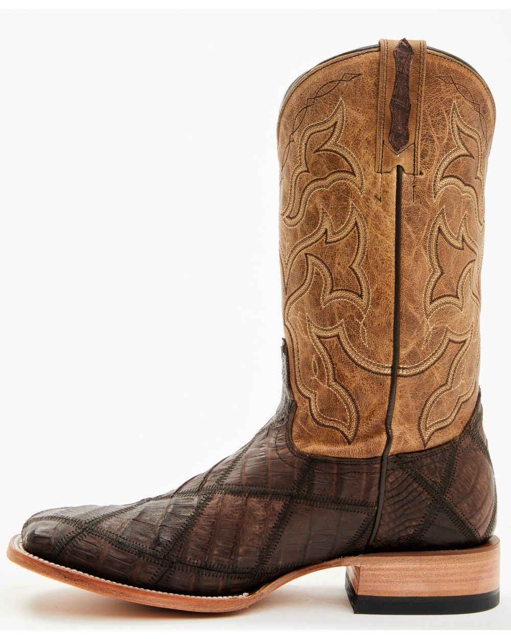Cody James - Men's Exotic Caiman Western Boots - Broad Square Toe | Brown
