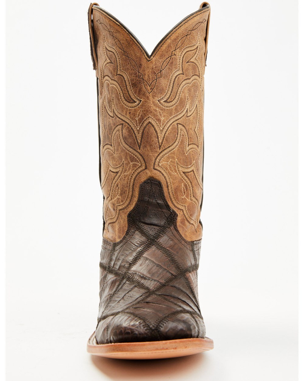 Cody James - Men's Exotic Caiman Western Boots - Broad Square Toe | Brown