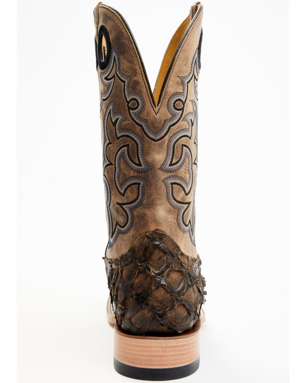 Cody James - Men's Exotic Pirarucu Western Boots - Broad Square Toe | Brown