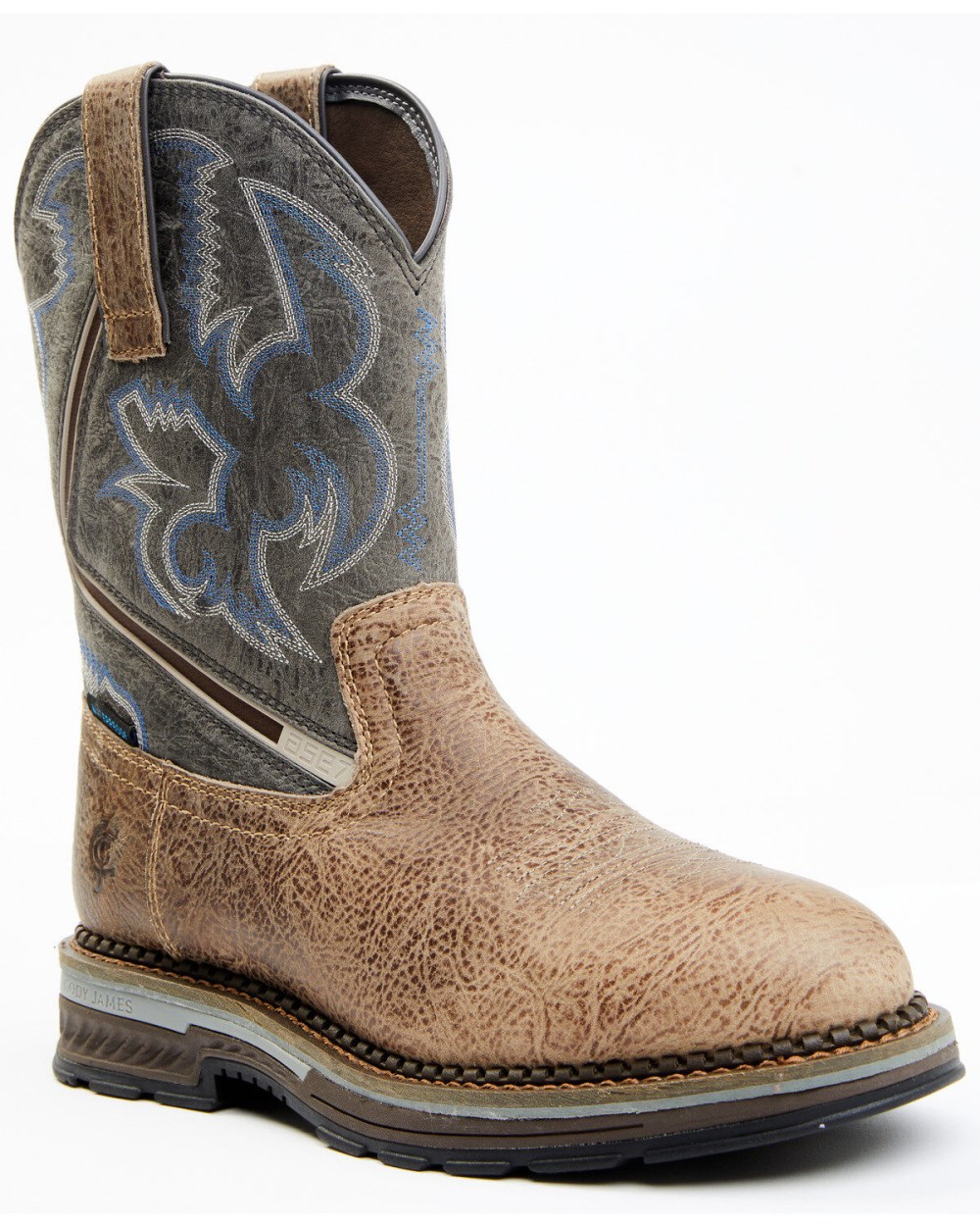 Cody James - Men's Disruptor Tyche Eccentric Soft Pull On Work Boots - Soft Toe | Grey