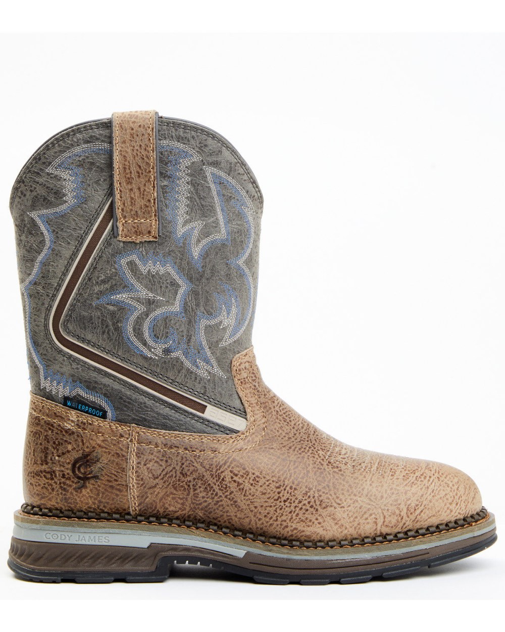 Cody James - Men's Disruptor Tyche Eccentric Soft Pull On Work Boots - Soft Toe | Grey