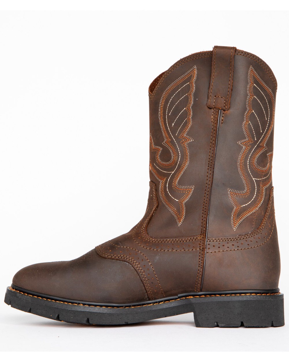 Cody James - Men's Mustang Western Pull-On Work Boots - Soft Toe | Brown