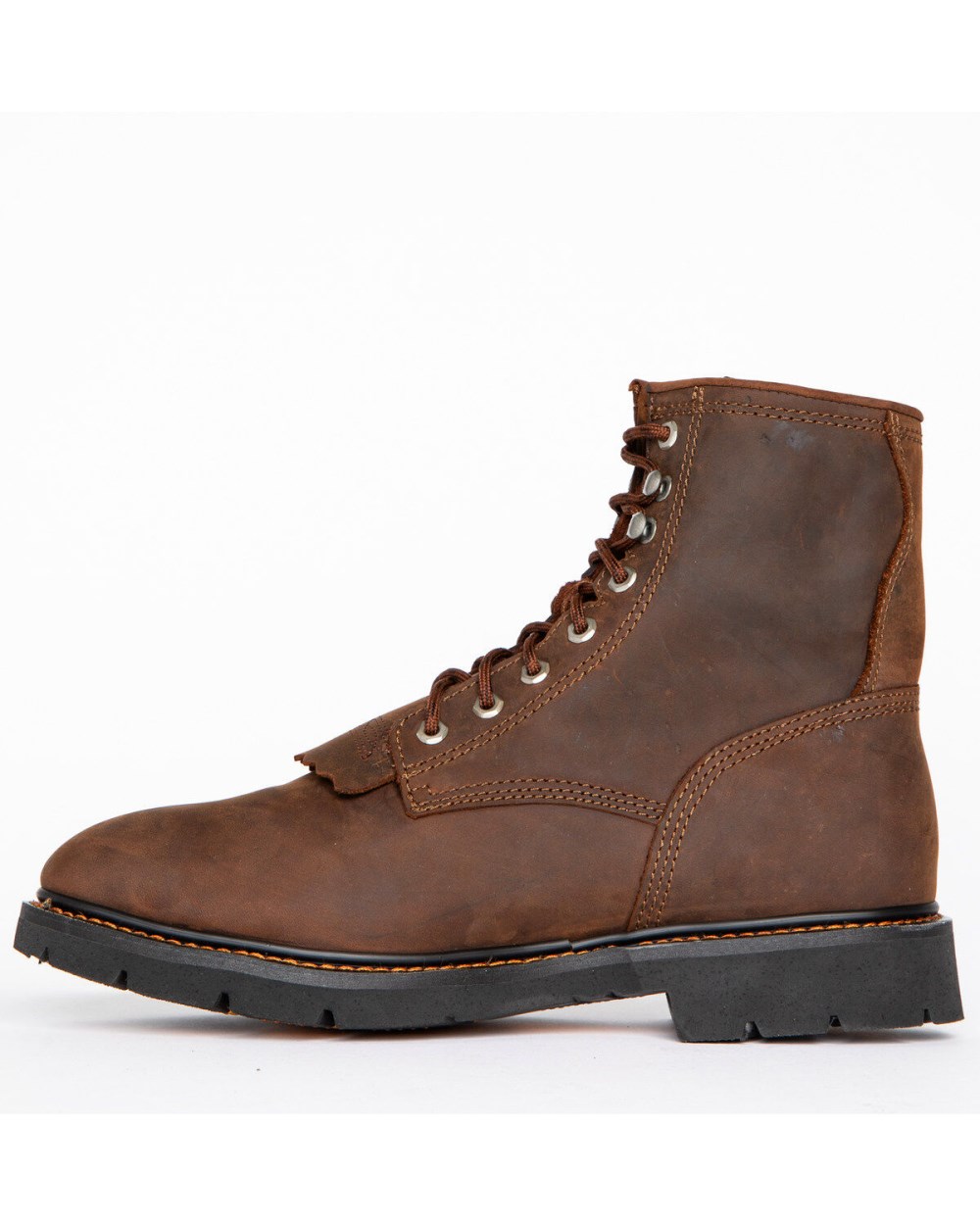 Cody James - Men's 8" Mustang Waterproof Lace-Up Kiltie Work Boots - Soft Toe | Brown