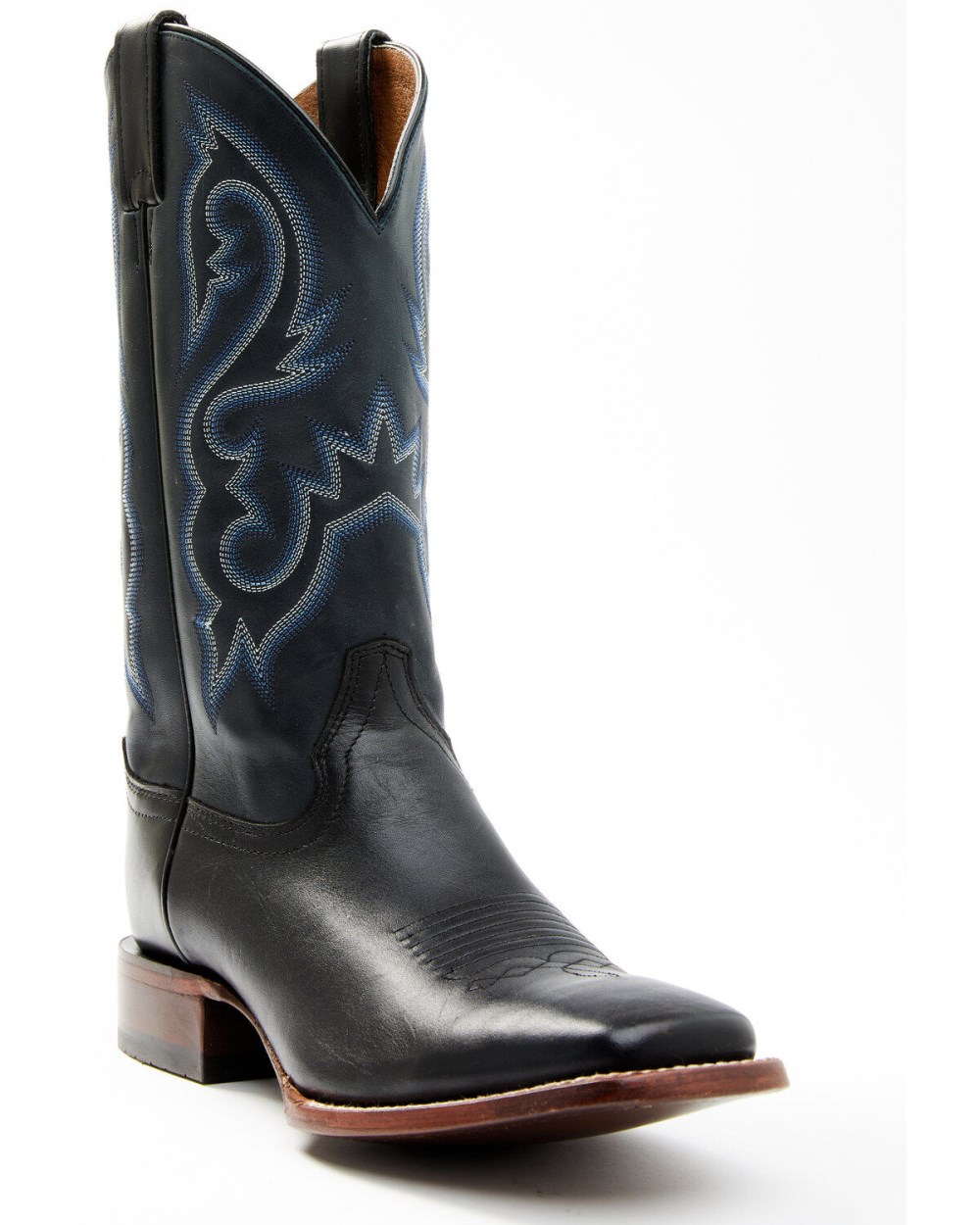 Cody James - Men's Embroidered Western Boots - Broad Square Toe | Navy