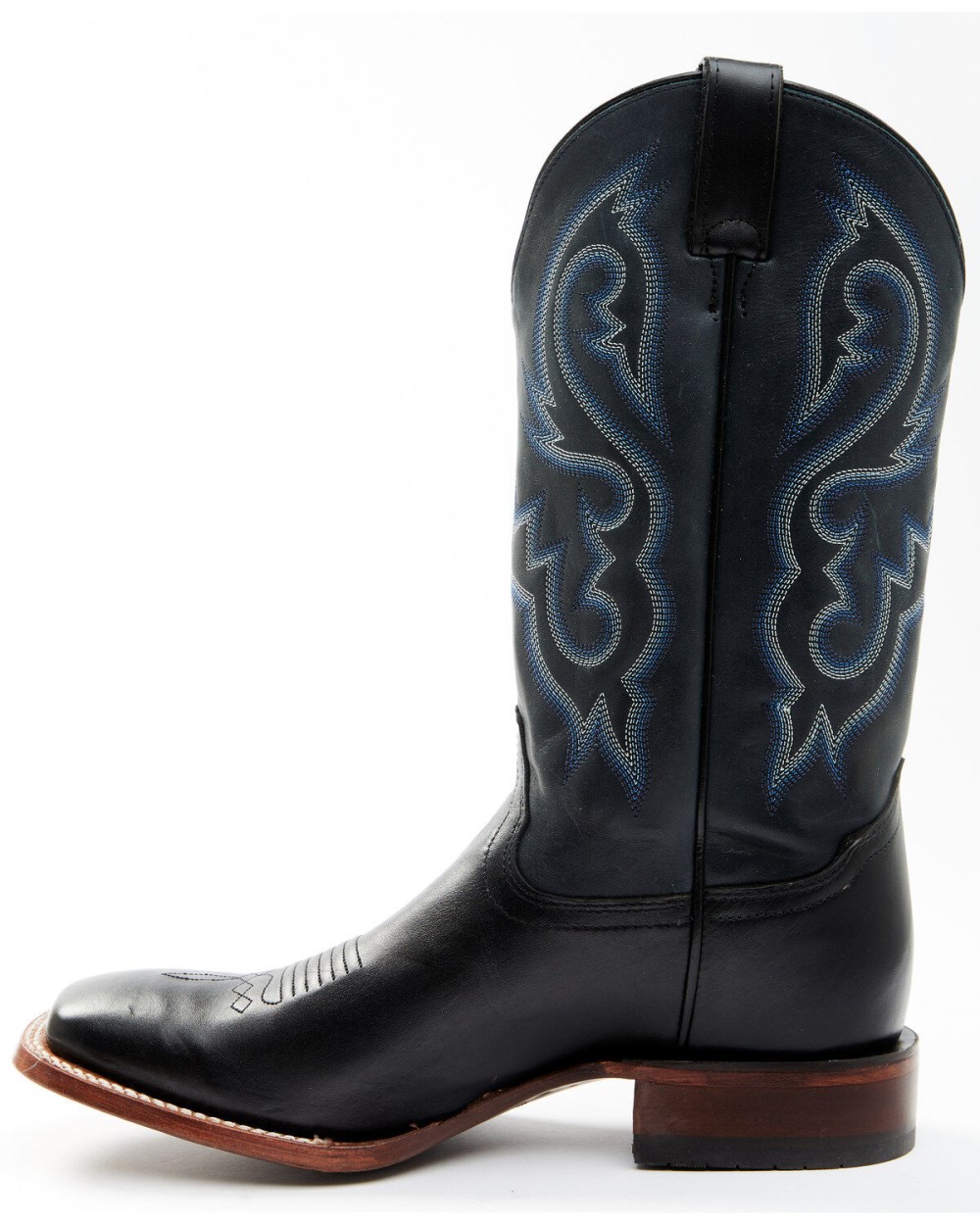 Cody James - Men's Embroidered Western Boots - Broad Square Toe | Navy