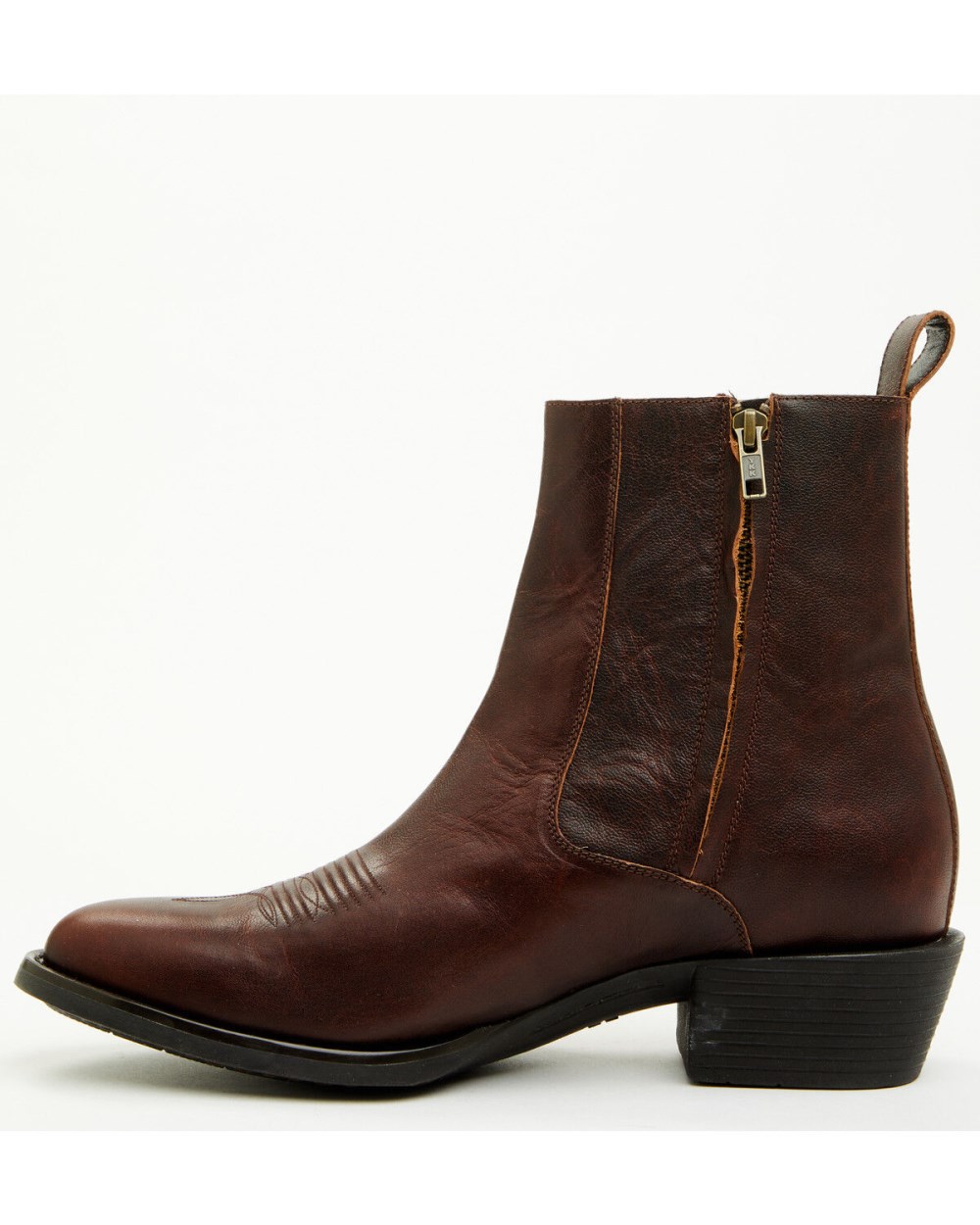 Cody James - Men's Larsen Western Ankle Boots - Round Toe | Cognac
