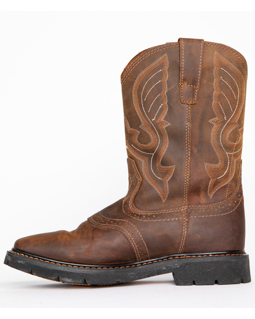 Cody James - Men's Broad Square Toe Western Work Boots | Brown