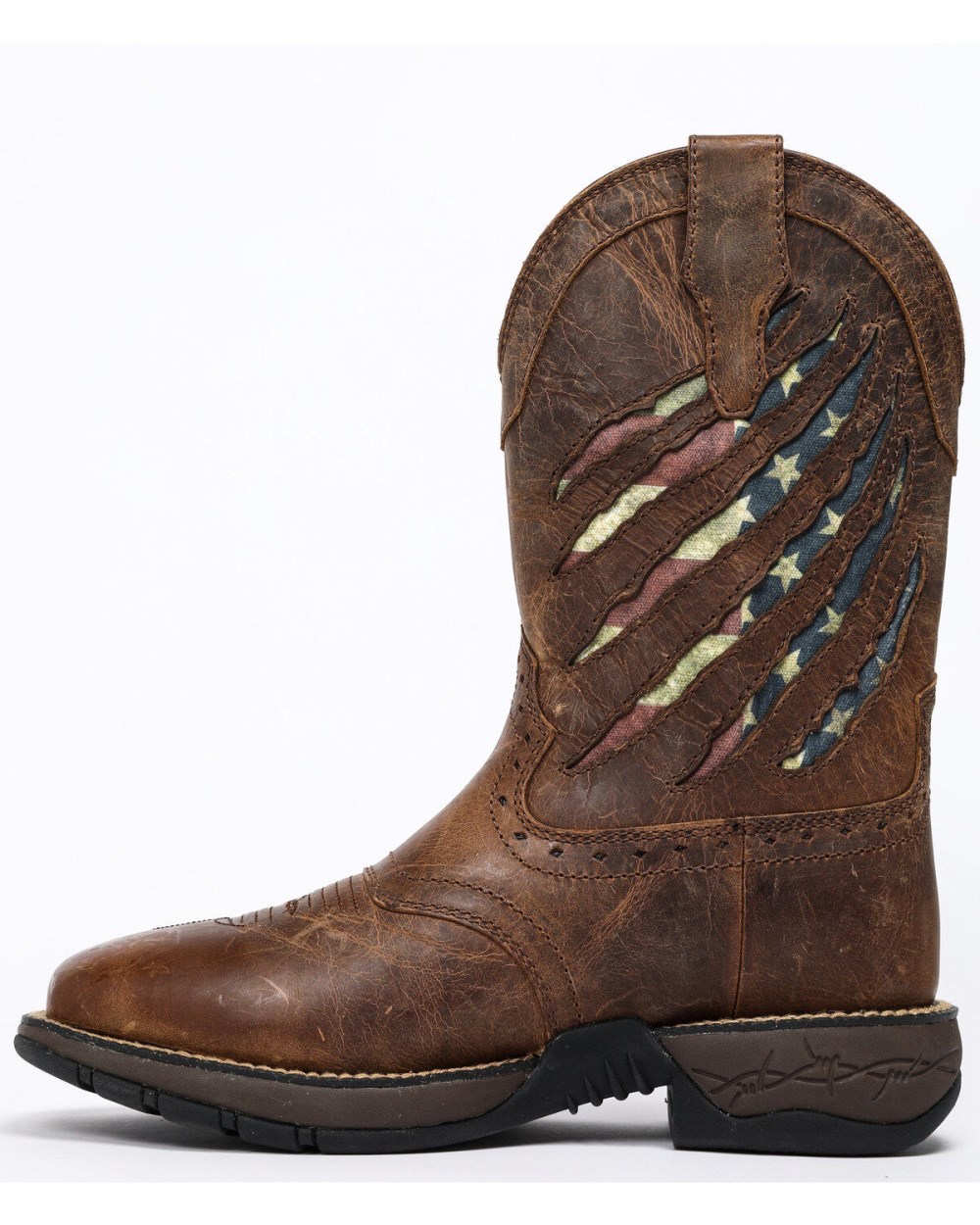 Cody James - Men's Scratch American Flag Lite Performance Western Boots - Square Toe | Brown