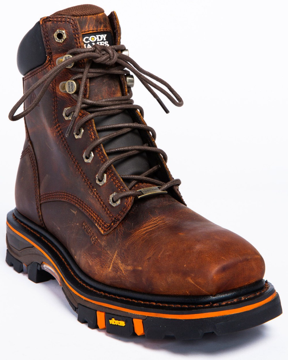 Cody James - Men's 8" Decimator Work Boots - Nano Composite Toe | Brown