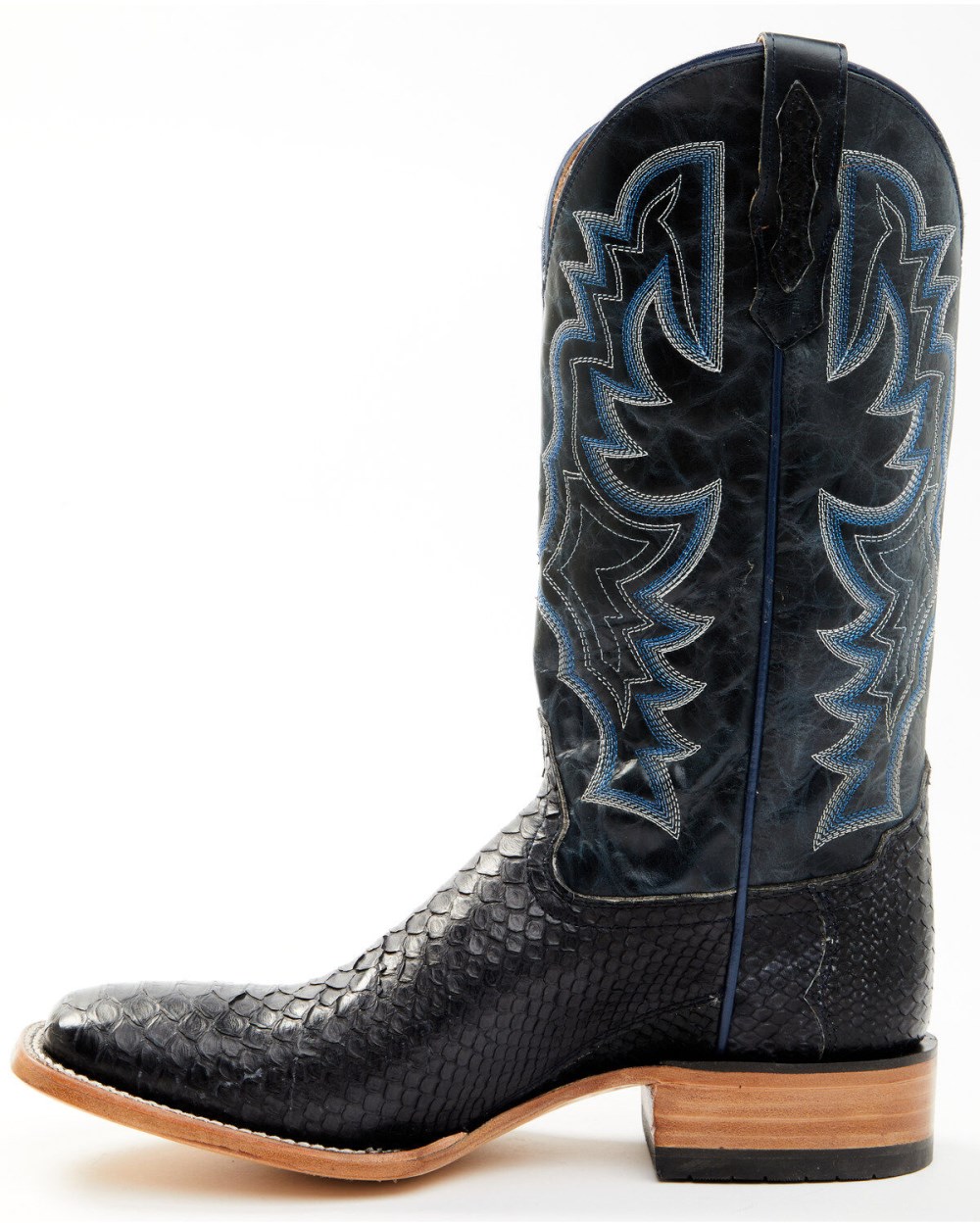 Cody James - Men's Exotic Python Western Boots - Broad Square Toe | Black