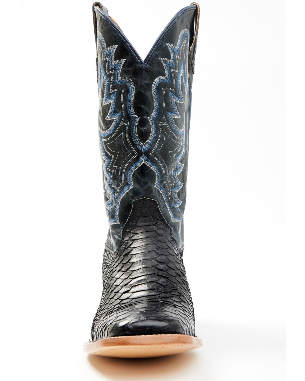 Cody James - Men's Exotic Python Western Boots - Broad Square Toe | Black